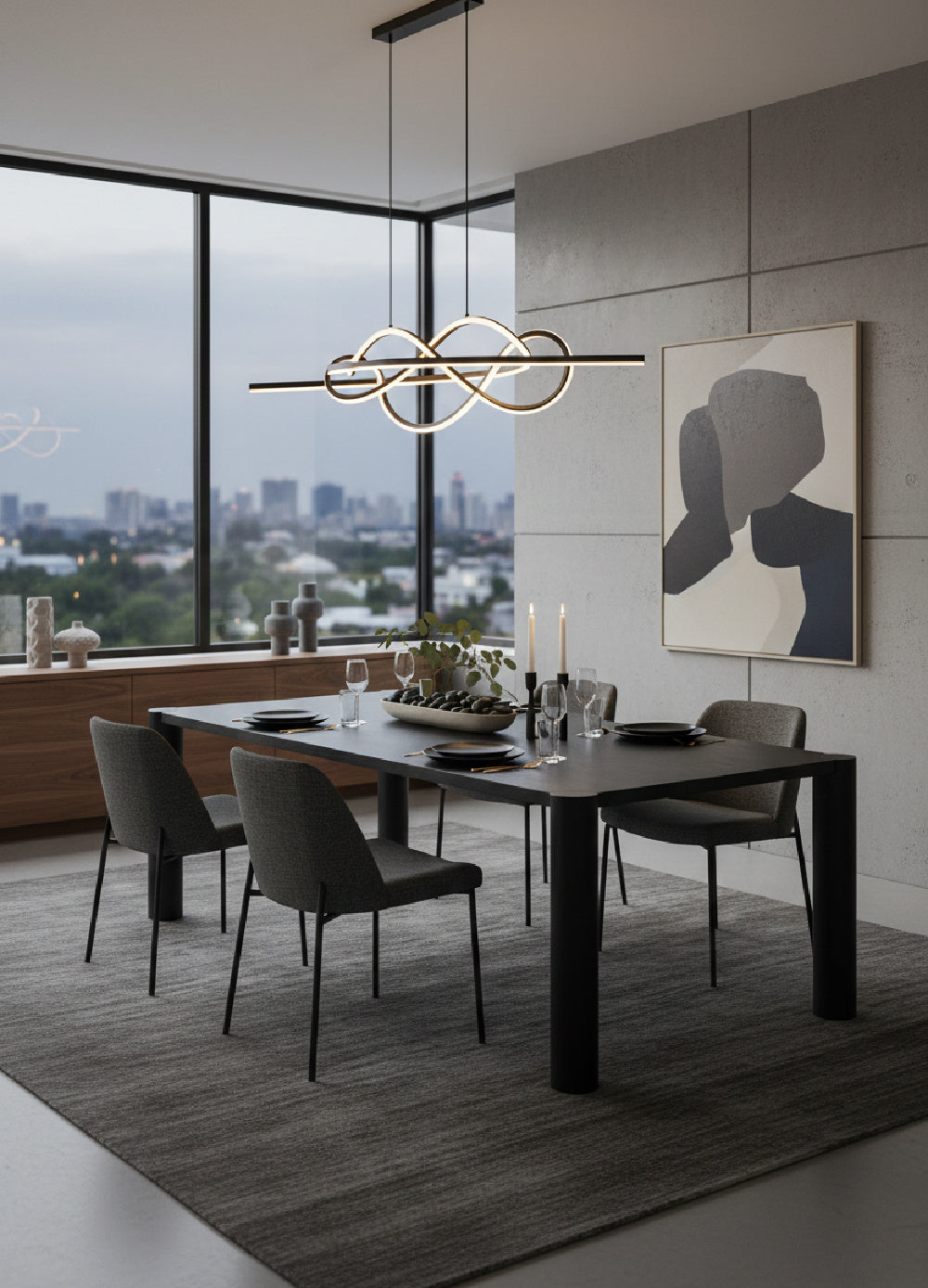 Modern European furniture - Black Oak Dining Table - www.oroa.com | Oroa.com