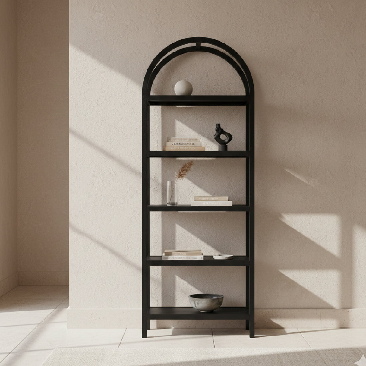Modern European furniture - Solid Oak Arched Bookcase - www.oroa.com | Oroa.com