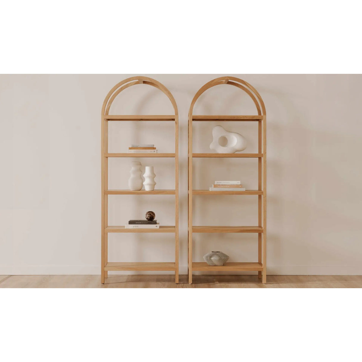 Modern European furniture - Solid Oak Arched Bookcase - www.oroa.com | Oroa.com