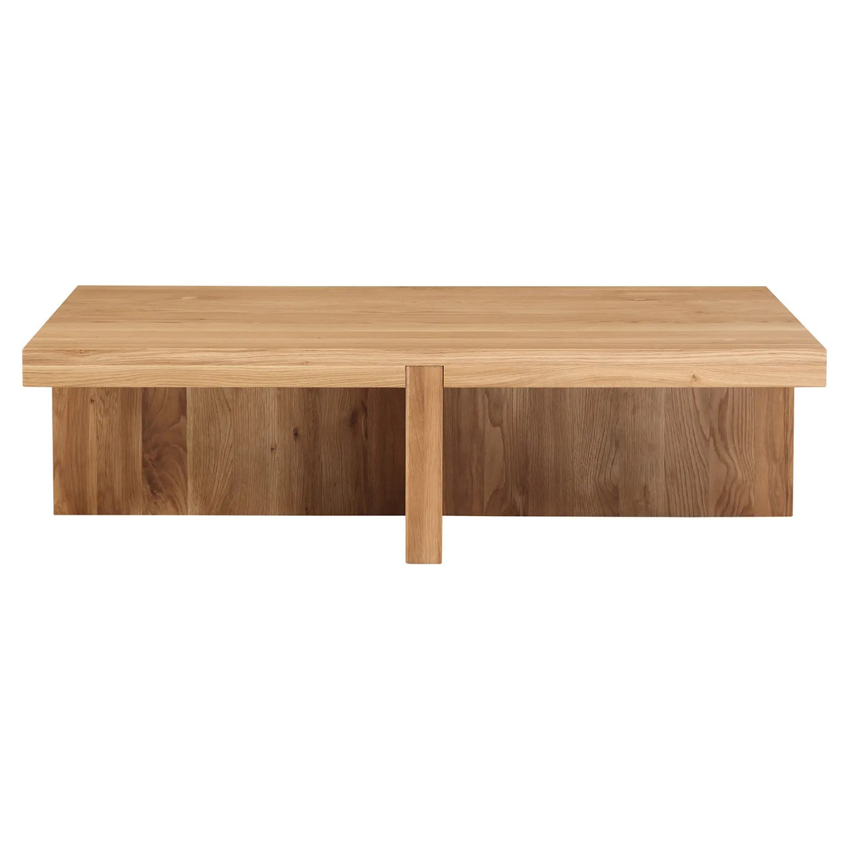 Modern European furniture - Oak Cross-Base Rectangular Coffee Table - www.oroa.com | Oroa.com