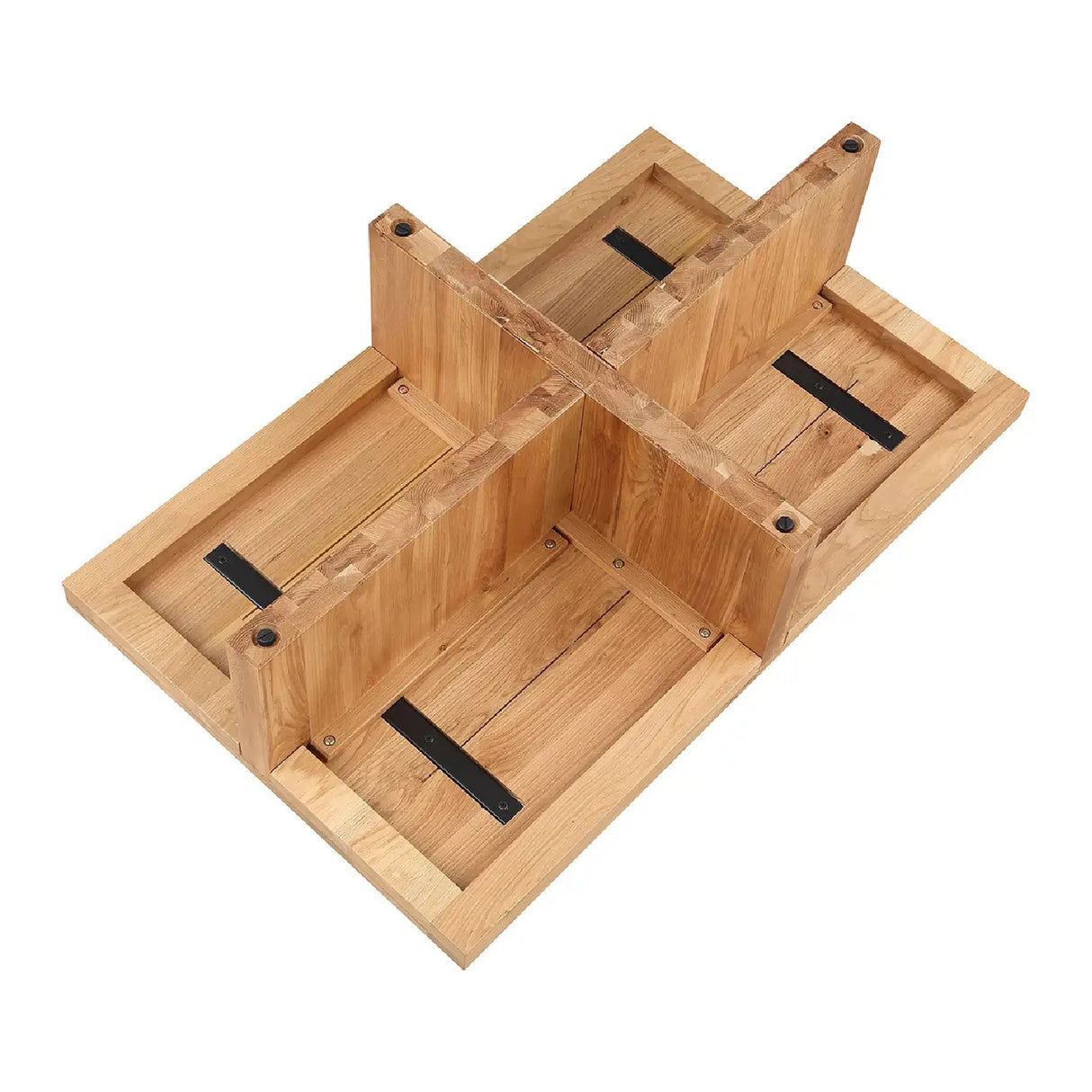Modern European furniture - Oak Cross-Base Rectangular Coffee Table - www.oroa.com | Oroa.com
