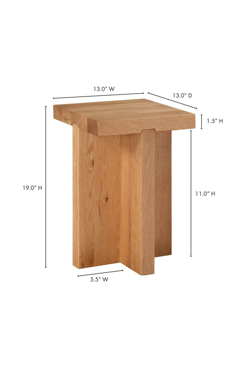 Modern European furniture - Natural Oak Square Coffee Table - www.oroa.com