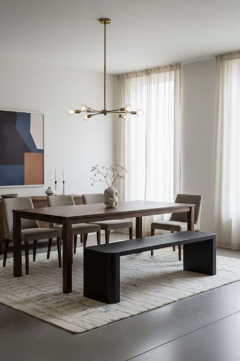 Solid Oak Dining Bench | Novi Living Post | Oroa.com