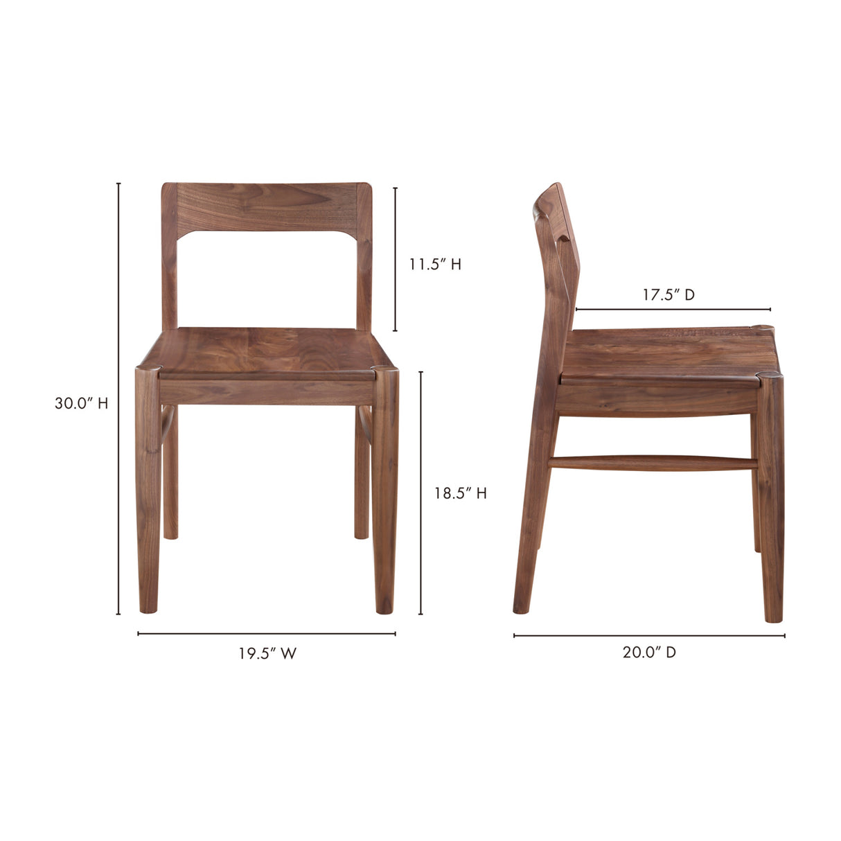 Modern European furniture - Solid Wood Open-Back Dining Chair - www.oroa.com