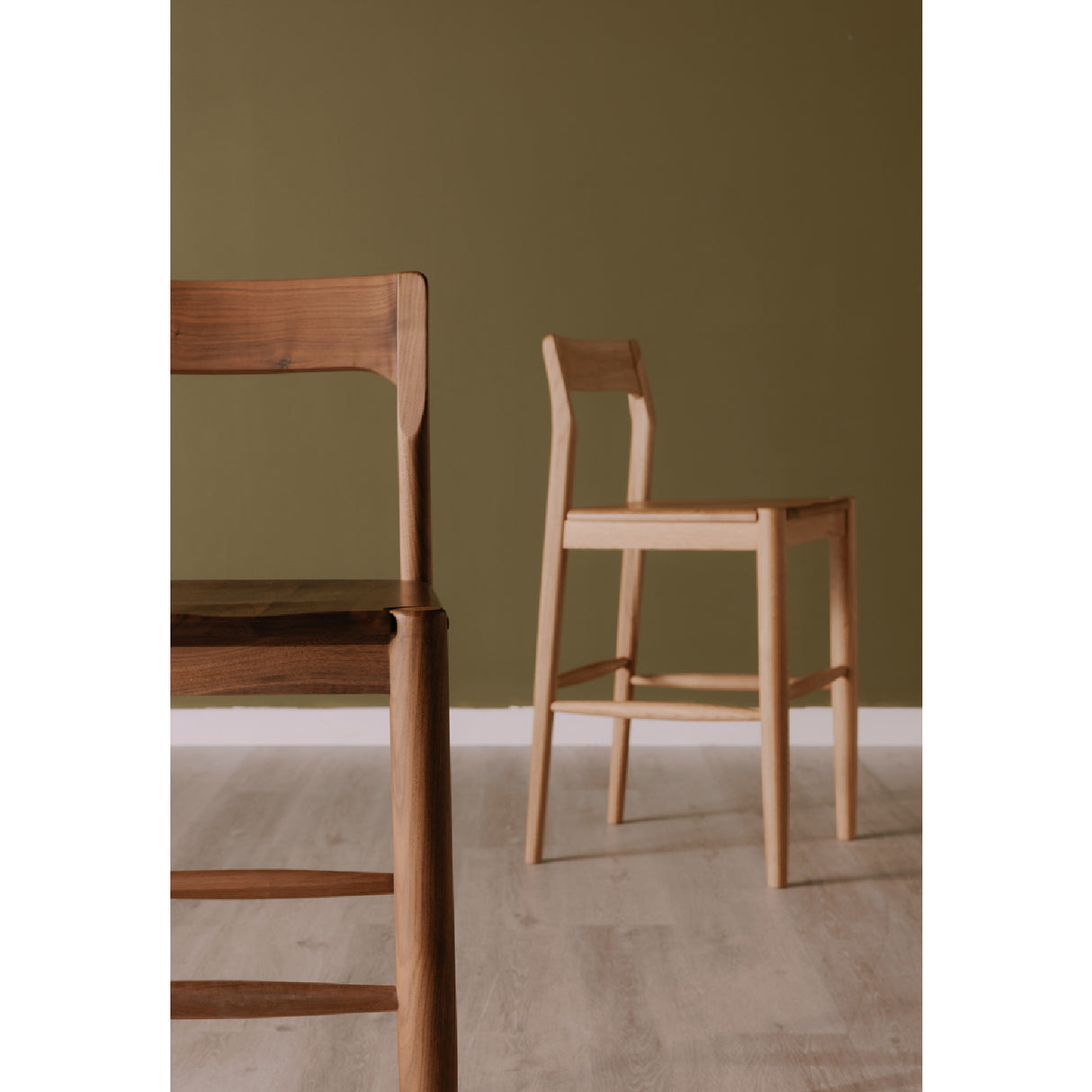 Modern European furniture - Solid Wood Open-Back Bar Stool - www.oroa.com | Oroa.com
