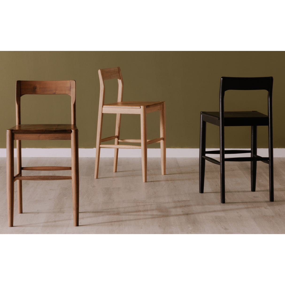 Modern European furniture - Solid Wood Open-Back Bar Stool - www.oroa.com | Oroa.com