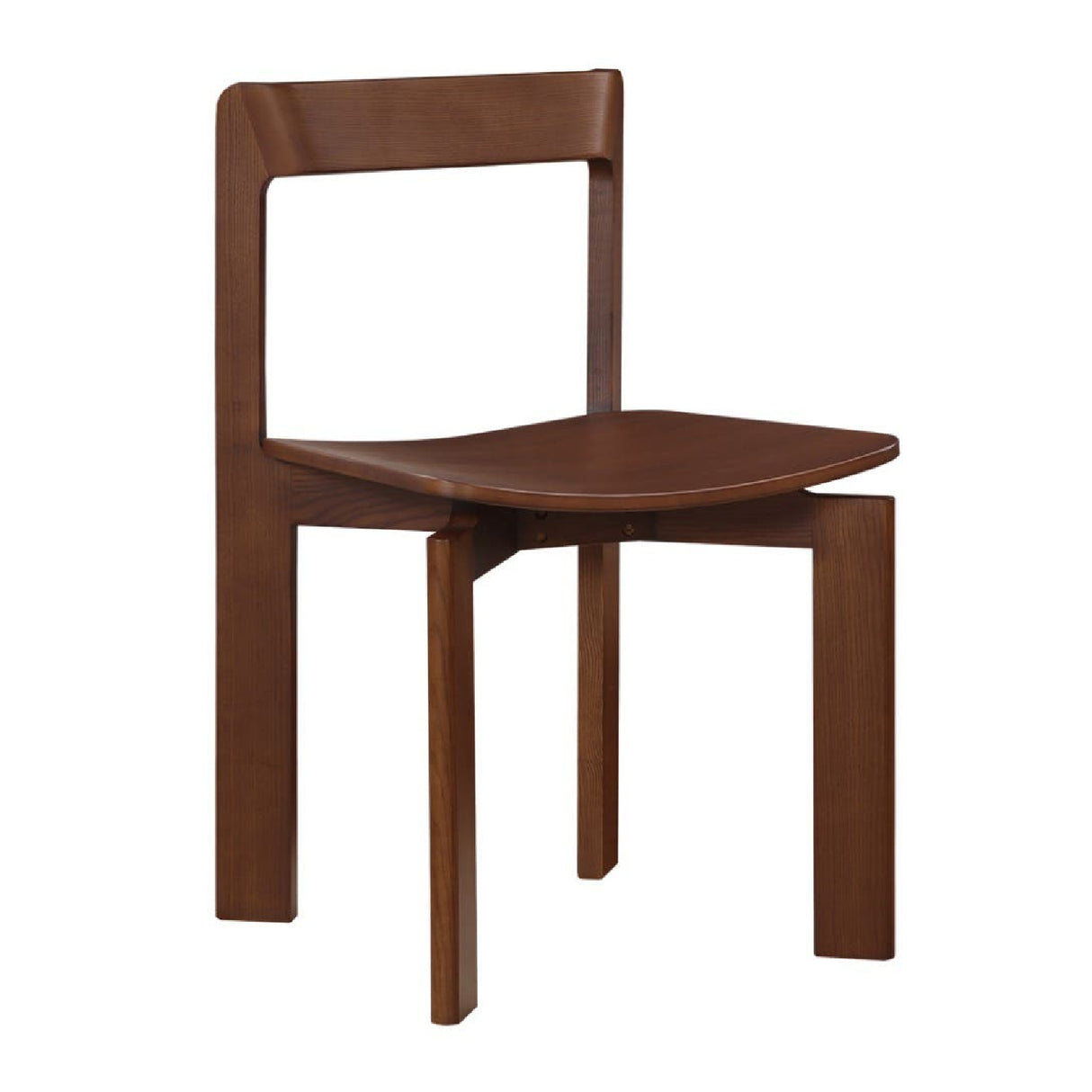 Modern European furniture - Brown Wooden Dining Chairs (2) - www.oroa.com