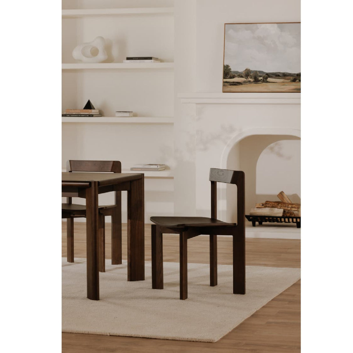 Modern European furniture - Brown Wooden Dining Chairs (2) - www.oroa.com