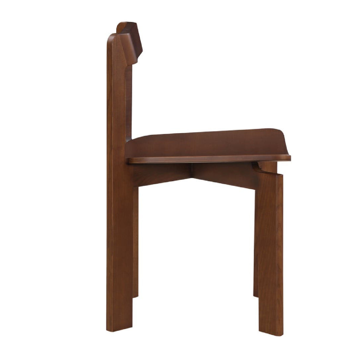 Modern European furniture - Brown Wooden Dining Chairs (2) - www.oroa.com