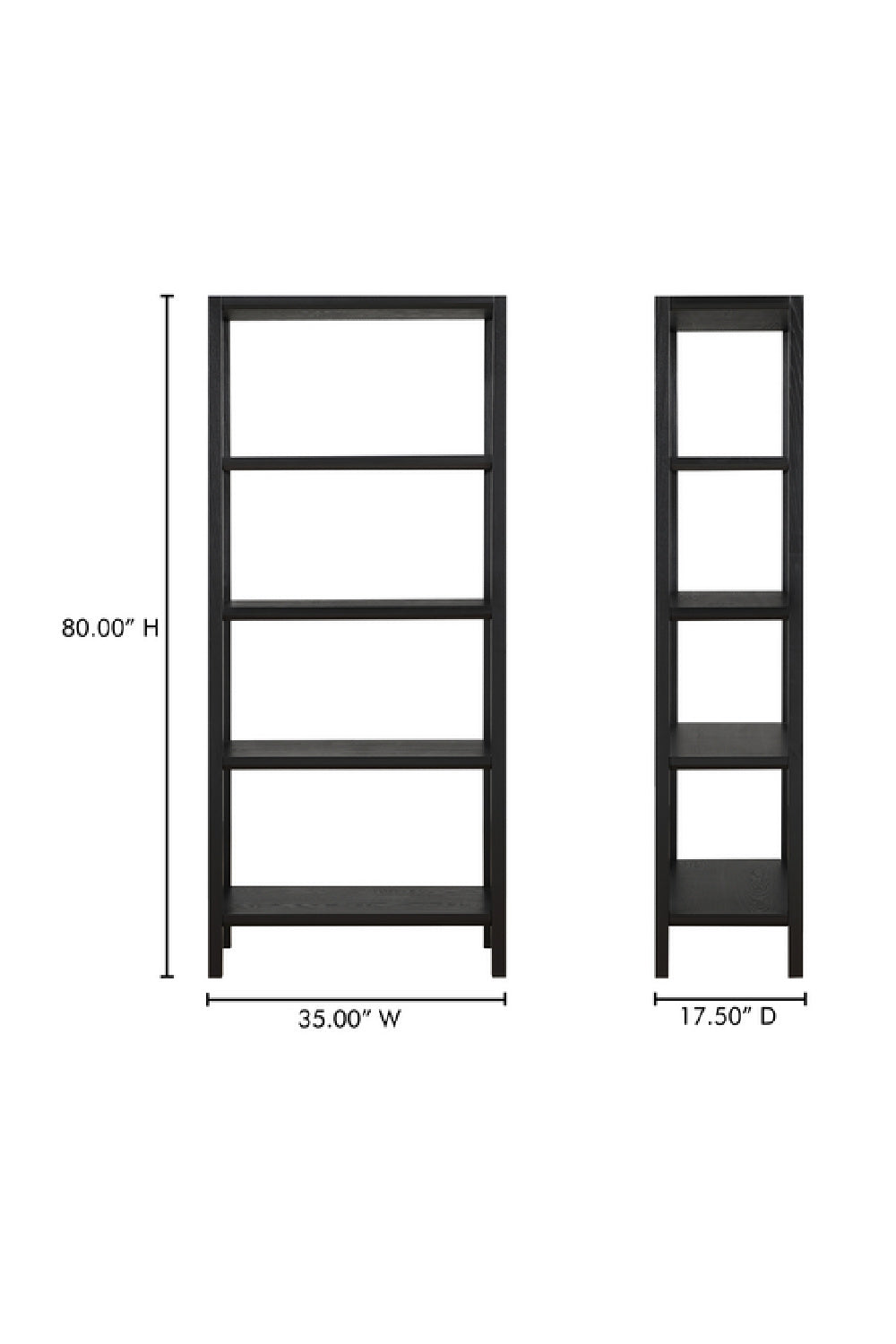 Oak Veneer Wood Bookcase | Nolan | Oroa.com