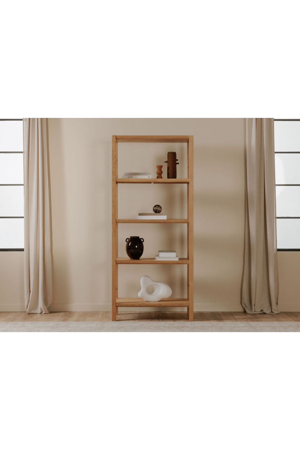 Oak Veneer Wood Bookcase | Nolan | Oroa.com