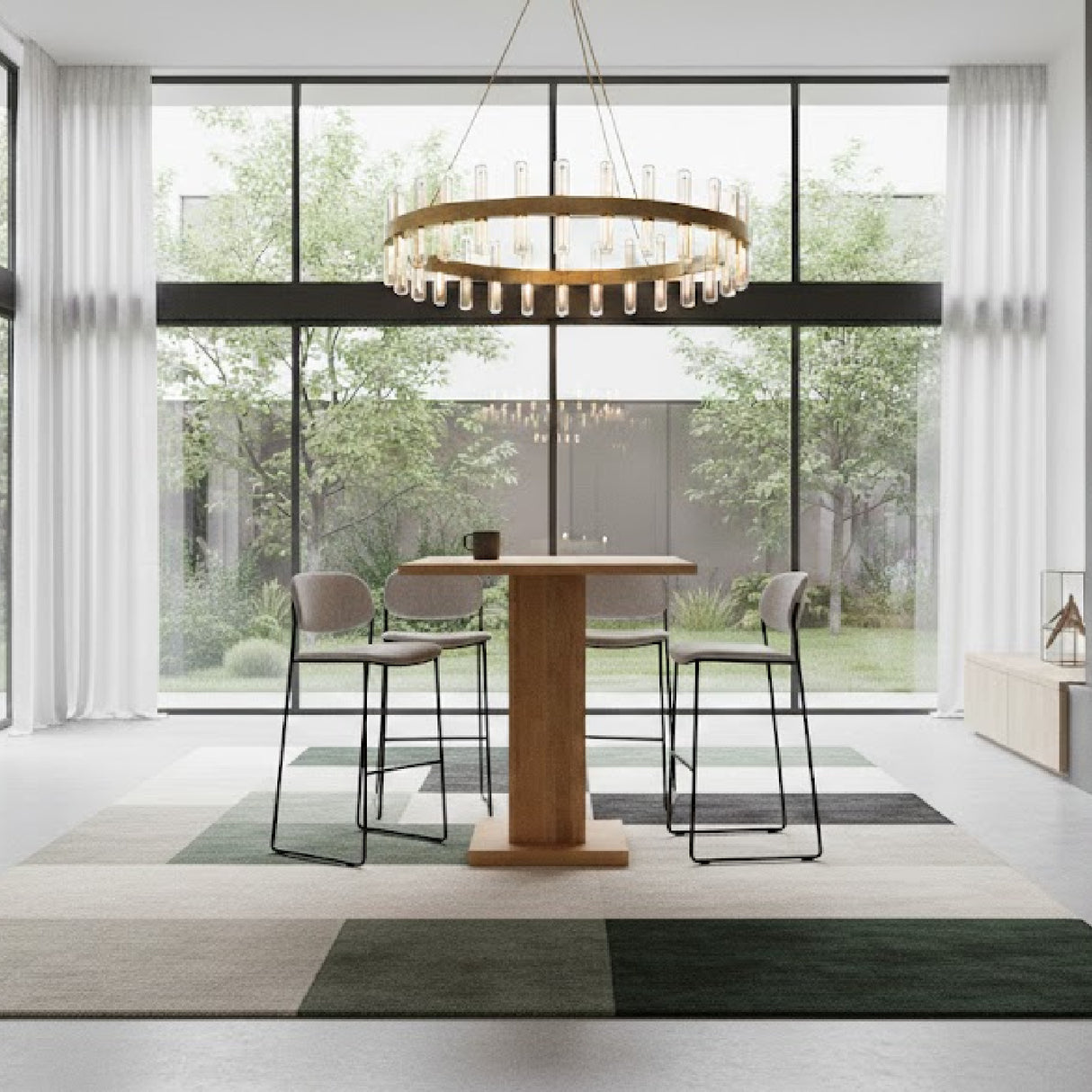 Modern European furniture - Natural Oak Square Bar Table - www.oroa.com | Oroa.com