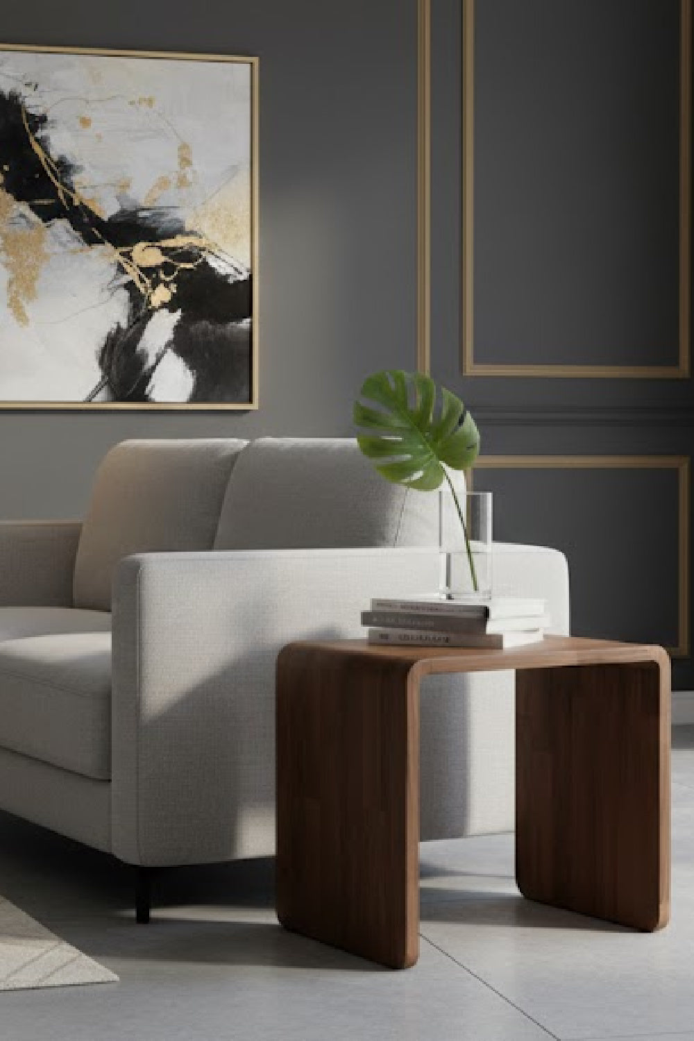 Modern European furniture - C-Shape Oak Side Table - www.oroa.com | Oroa.com
