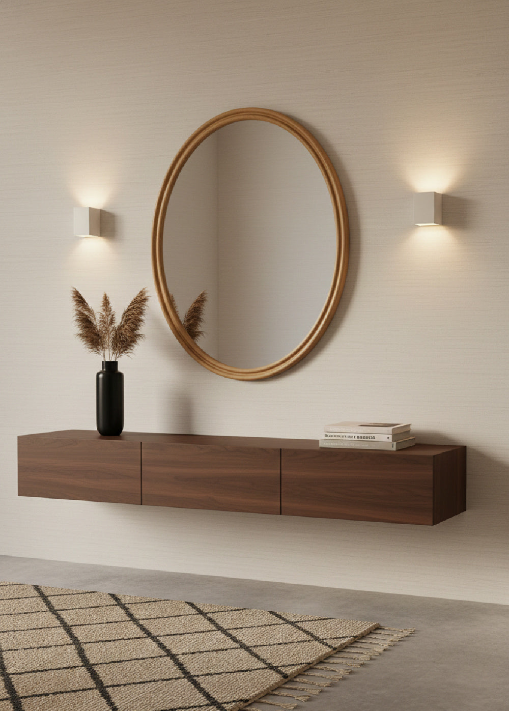 Modern European furniture - Oak Oval Wall Mirror - www.oroa.com | Oroa.com