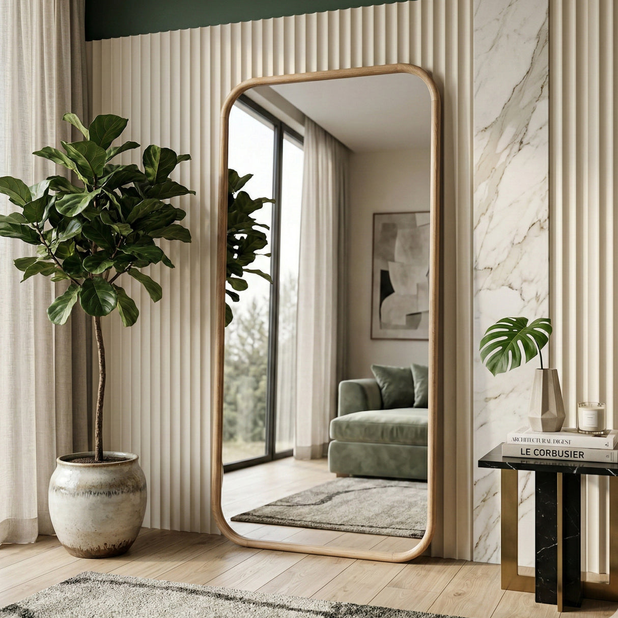 Modern European furniture - Solid Wood Mirror - www.oroa.com | Oroa.com