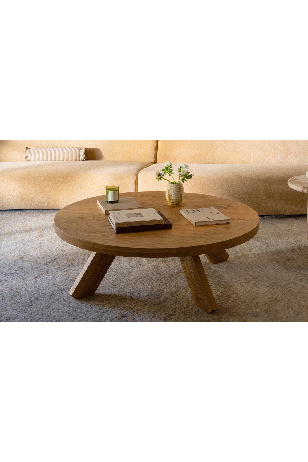 Modern European furniture - Solid Oak Round Coffee Table - www.oroa.com | Oroa.com