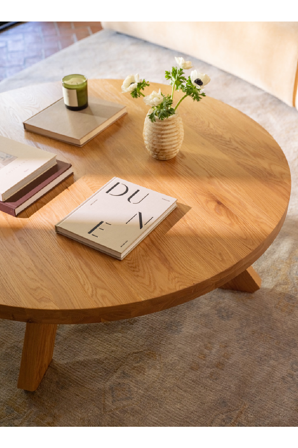 Modern European furniture - Solid Oak Round Coffee Table - www.oroa.com | Oroa.com