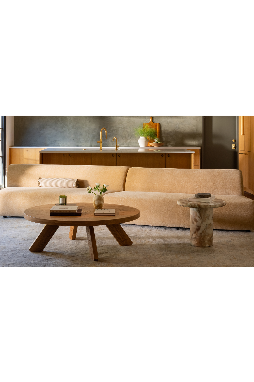 Modern European furniture - Solid Oak Round Coffee Table - www.oroa.com | Oroa.com