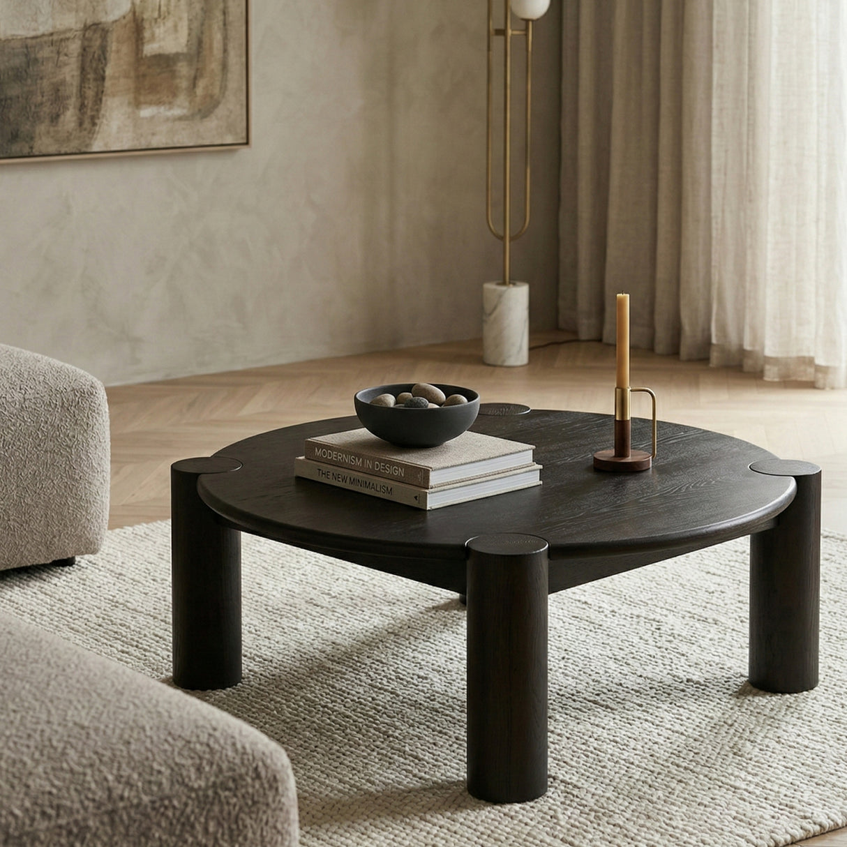 Modern European furniture - 3-Legged Solid Oak Coffee Table - www.oroa.com | Oroa.com