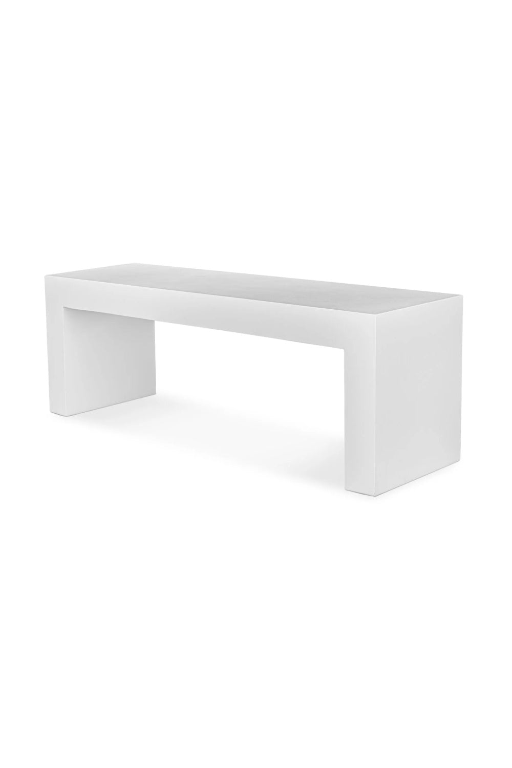 Modern European furniture - White Concrete Outdoor Bench - www.oroa.com