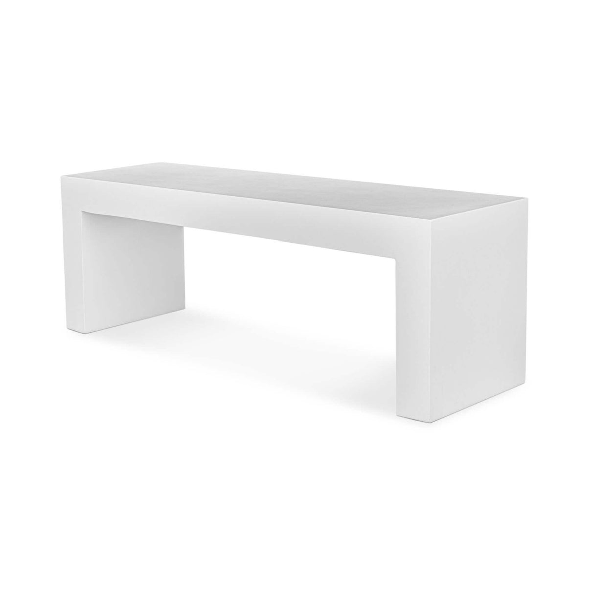 Modern European furniture - White Concrete Outdoor Bench - www.oroa.com | Oroa.com