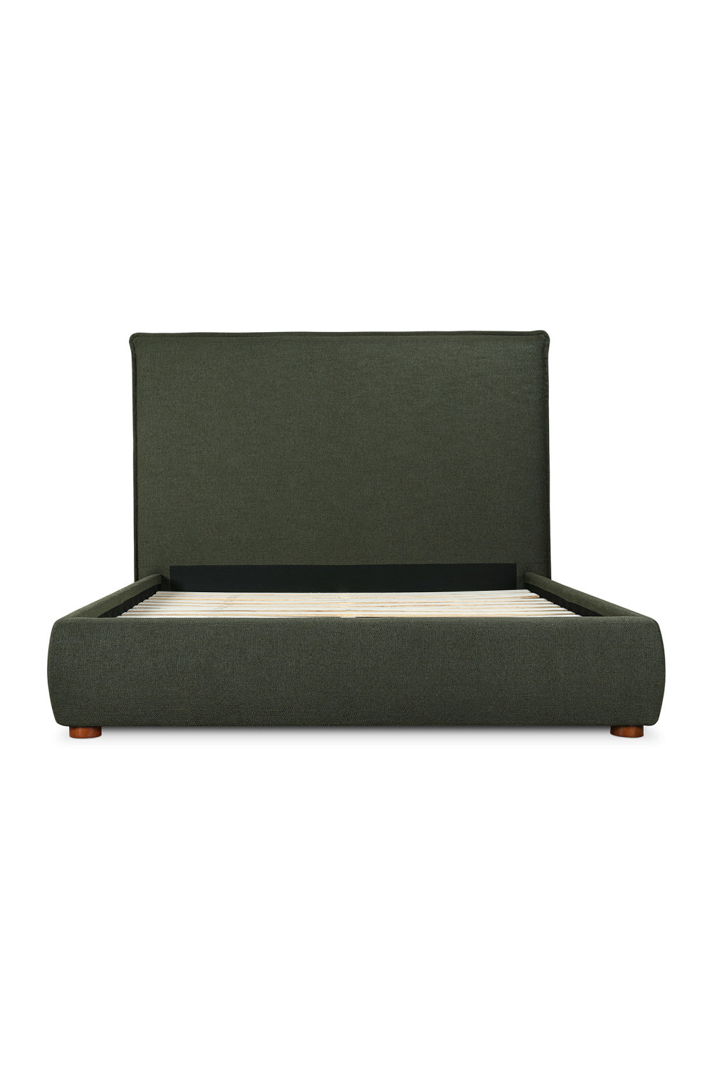 Modern European furniture - Green Tall Headboard King Bed - www.oroa.com