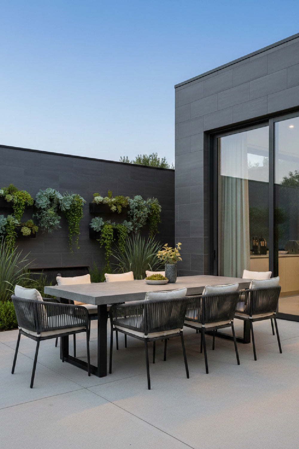 Gray Cement Indoor/Outdoor Dining Table L | Novi Living Jedrik | Oroa.com