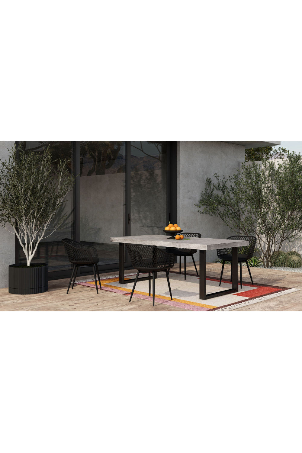 Gray Cement Indoor/Outdoor Dining Table L | Novi Living Jedrik | Oroa.com