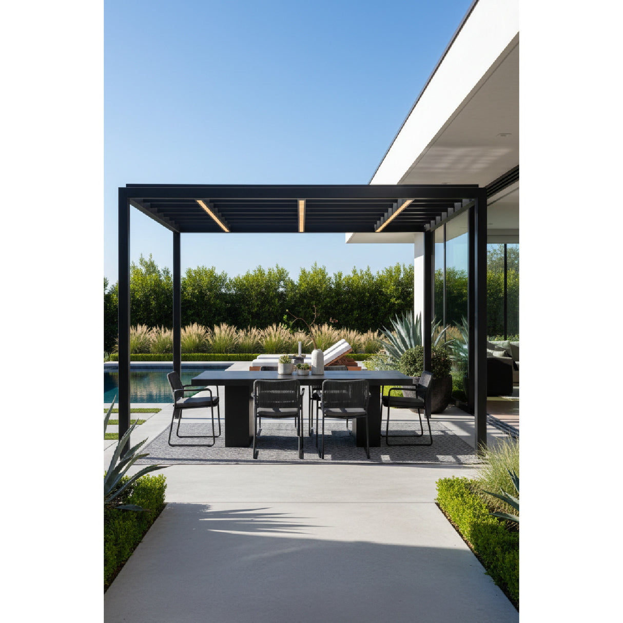 Modern European furniture - Pillar-Legged Indoor/Outdoor Dining Table - www.oroa.com | Oroa.com