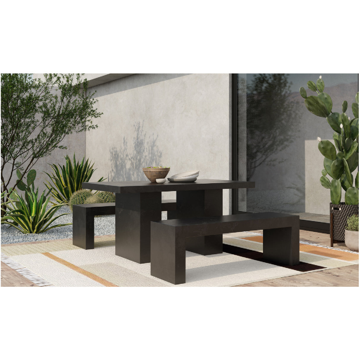 Modern European furniture - Pillar-Legged Indoor/Outdoor Dining Table - www.oroa.com | Oroa.com