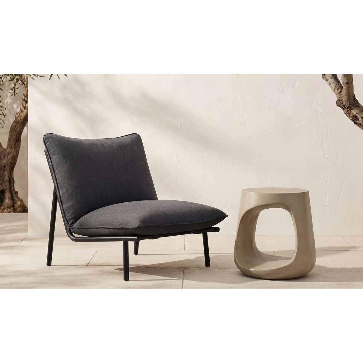 Modern European furniture - Monolithic Concrete Indoor/Outdoor Stool - www.oroa.com | Oroa.com