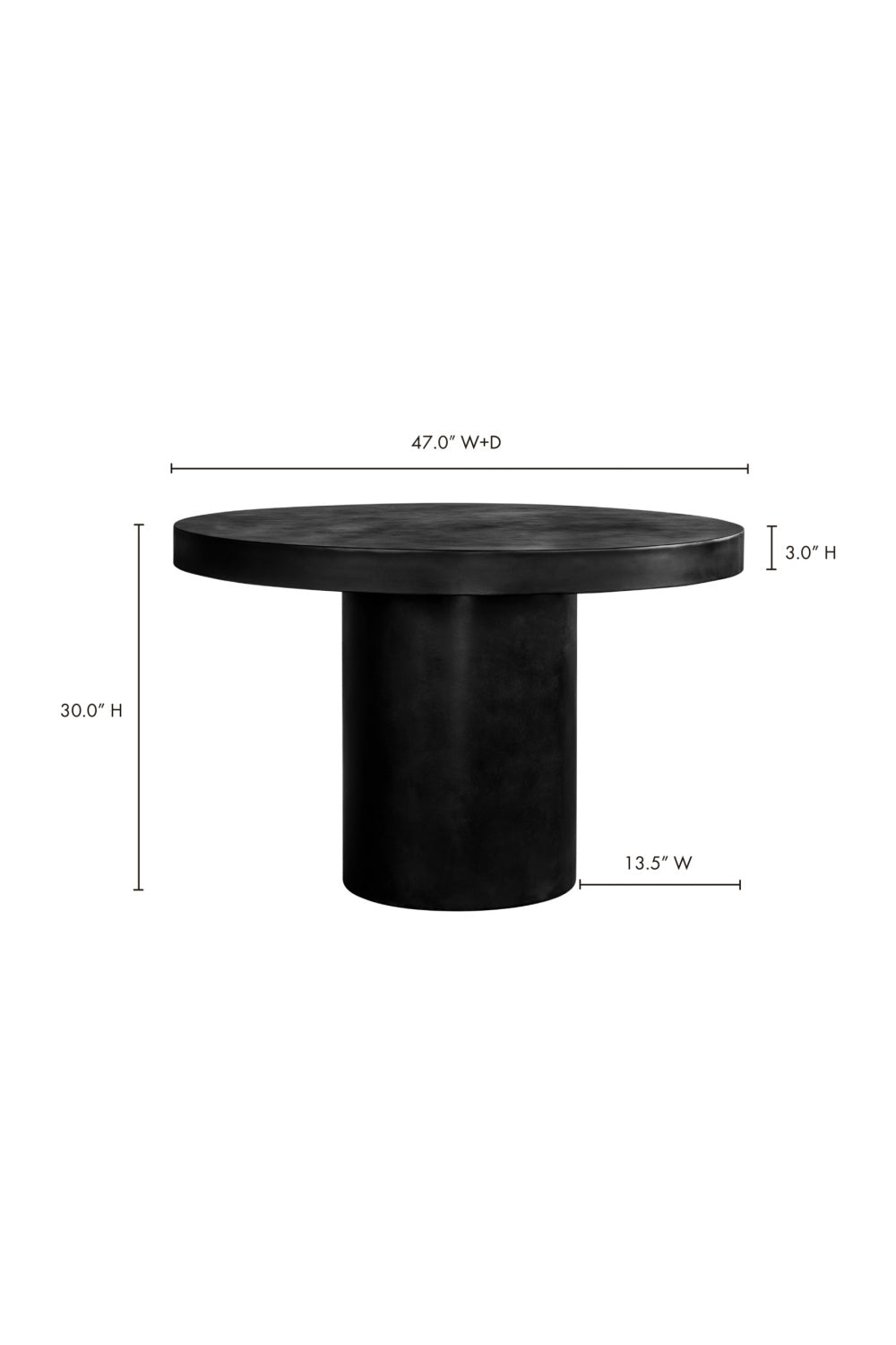 Modern European furniture - Matte Concrete Outdoor Dining Table - www.oroa.com