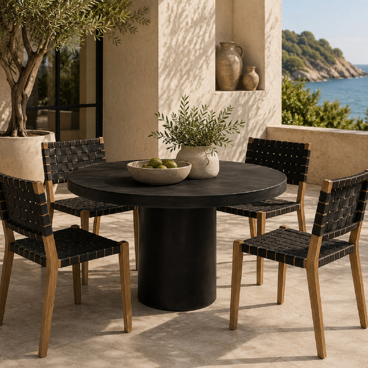 Modern European furniture - Matte Concrete Outdoor Dining Table - www.oroa.com | Oroa.com