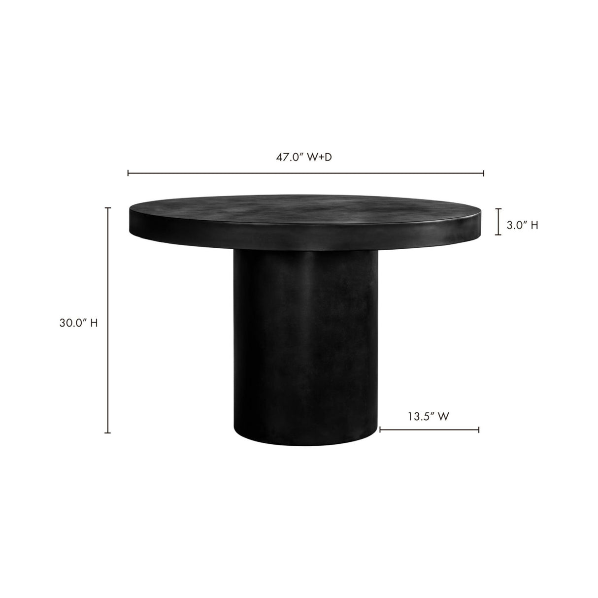 Modern European furniture - Matte Concrete Outdoor Dining Table - www.oroa.com | Oroa.com