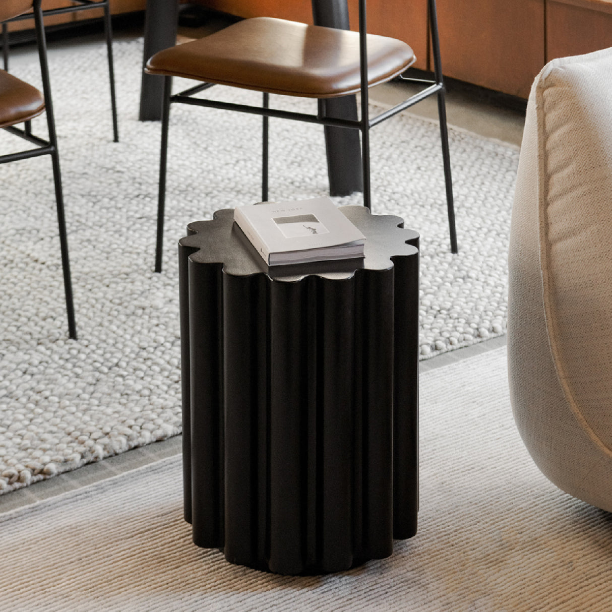 Modern European furniture - Scalloped Indoor/Outdoor Accent Table - www.oroa.com