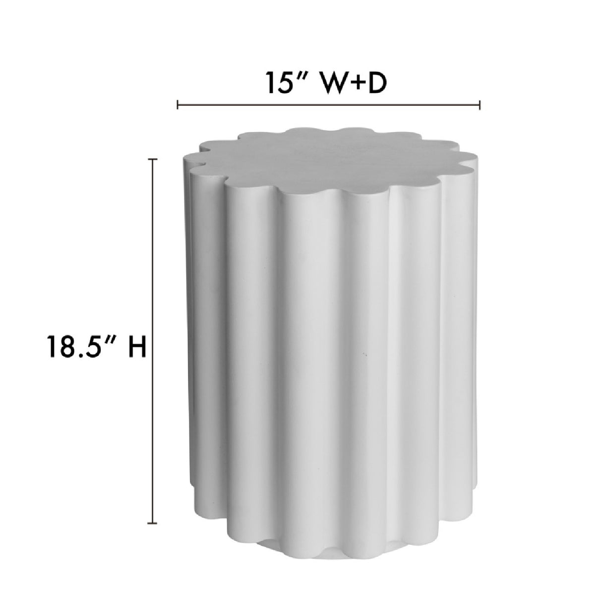 Modern European furniture - Scalloped Indoor/Outdoor Accent Table - www.oroa.com