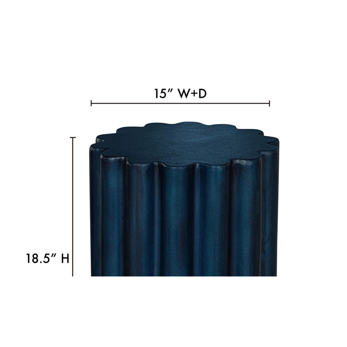 Modern European furniture - Scalloped Indoor/Outdoor Accent Table - www.oroa.com | Oroa.com