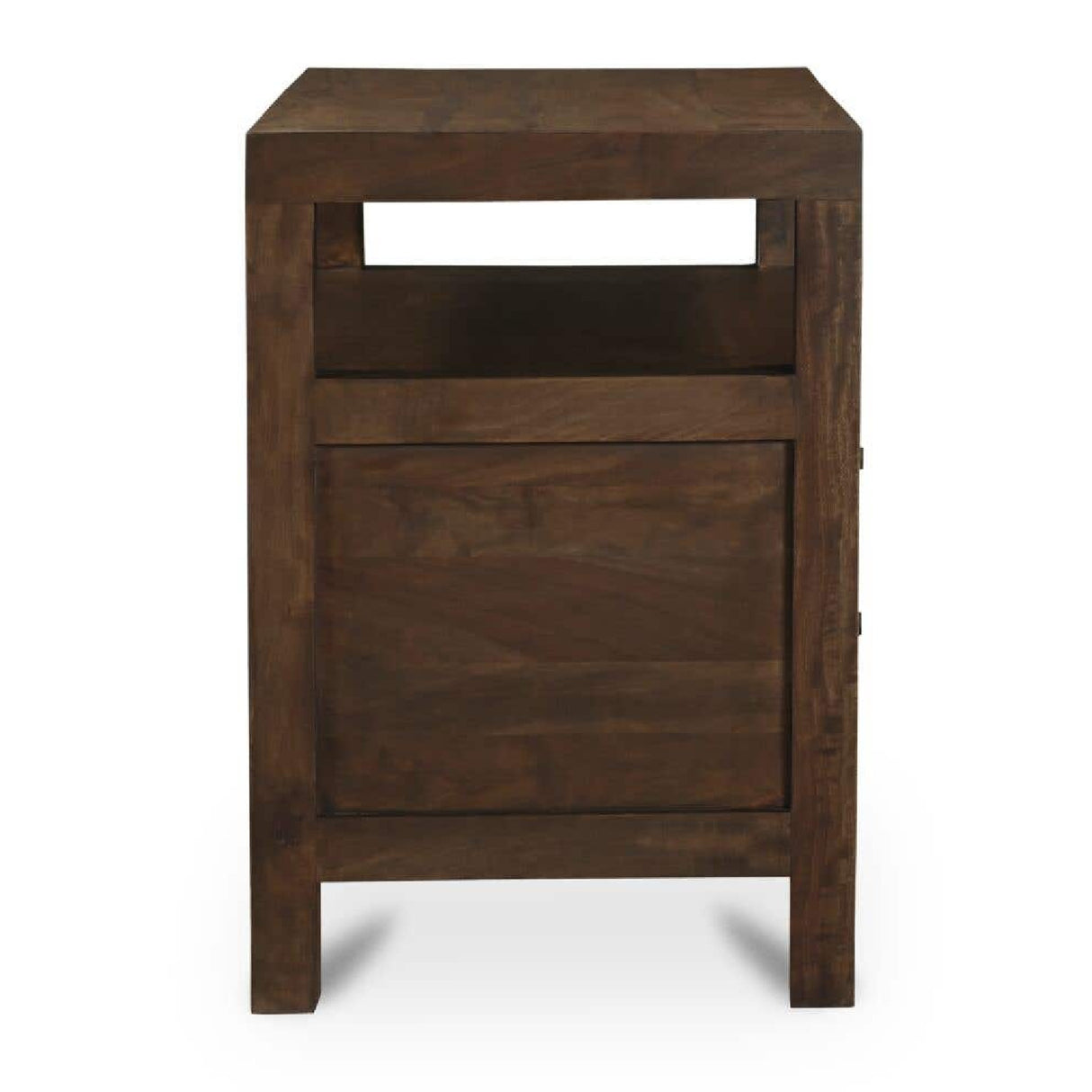 Modern European furniture - Brown Wooden 2-Drawer Nightstand - www.oroa.com