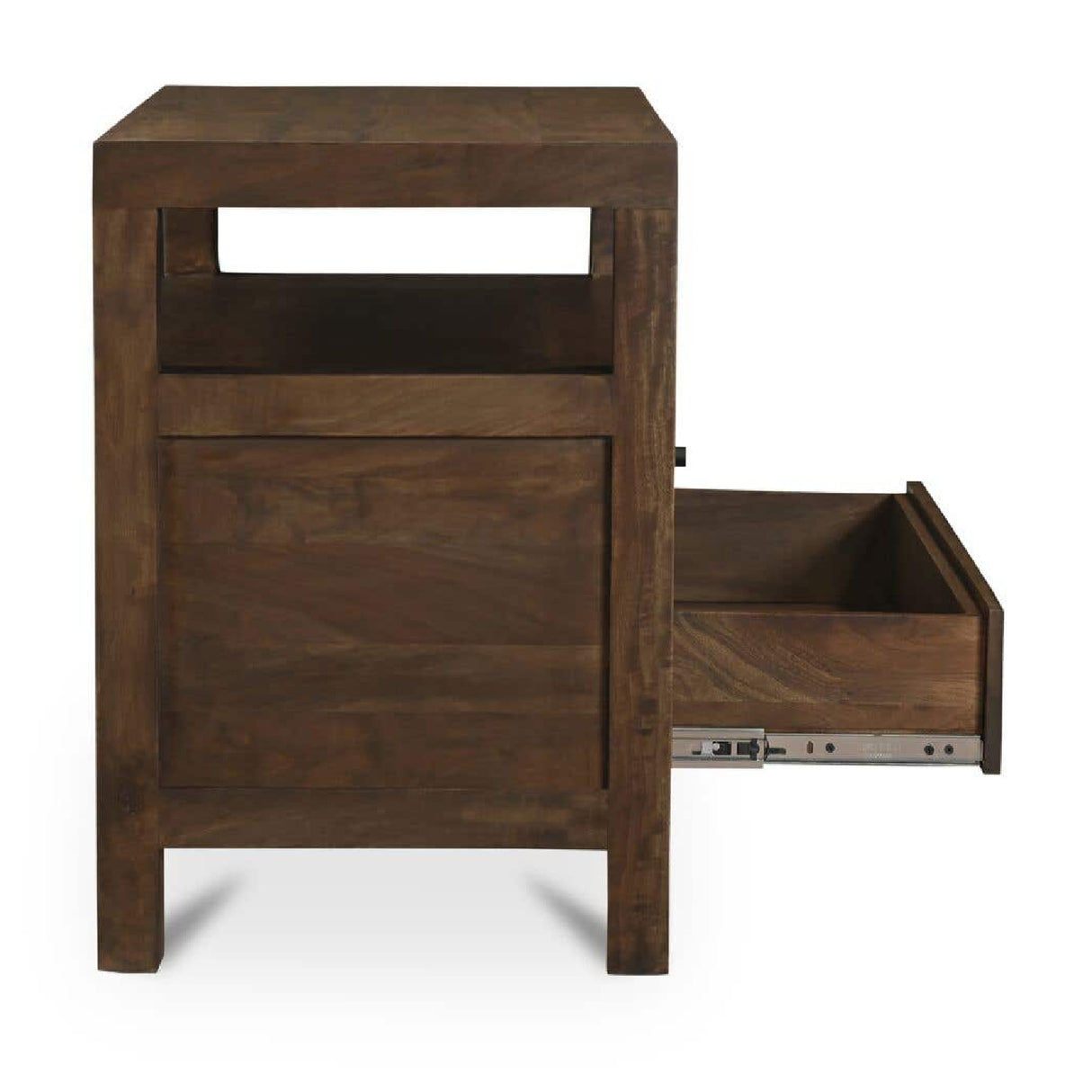 Modern European furniture - Brown Wooden 2-Drawer Nightstand - www.oroa.com