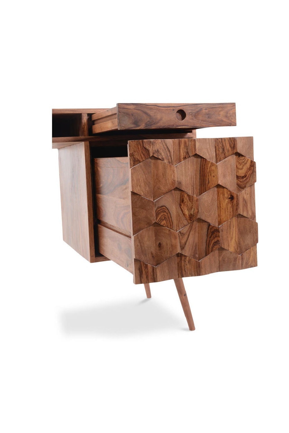 Modern European furniture - Sheesham Wood 2-Drawer Desk - www.oroa.com | Oroa.com