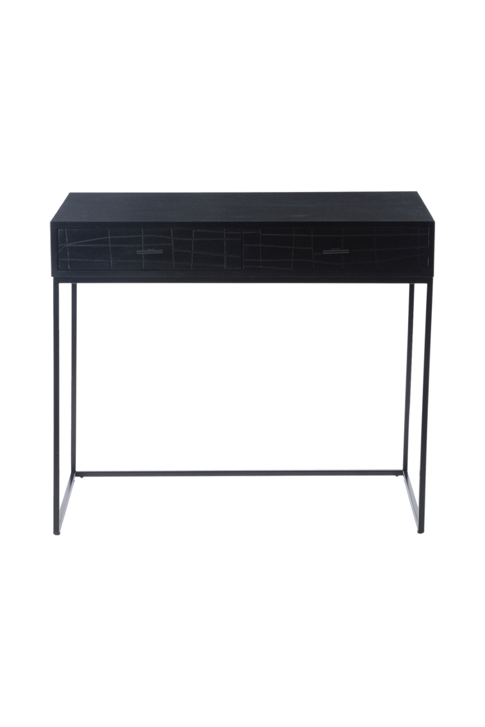 Modern European furniture - Patterned Solid Acacia 2-Drawer Desk - www.oroa.com | Oroa.com