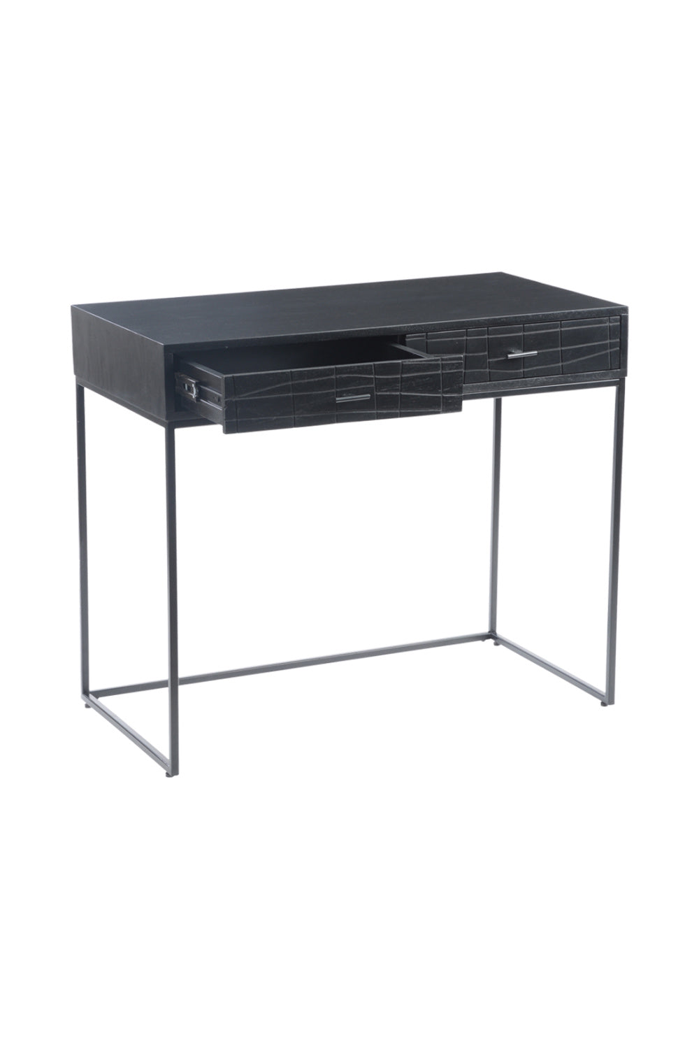 Modern European furniture - Patterned Solid Acacia 2-Drawer Desk - www.oroa.com | Oroa.com