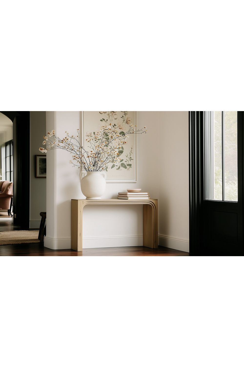 Solid Oak Arched Console Table | Novi Living Berkley | Oroa.com