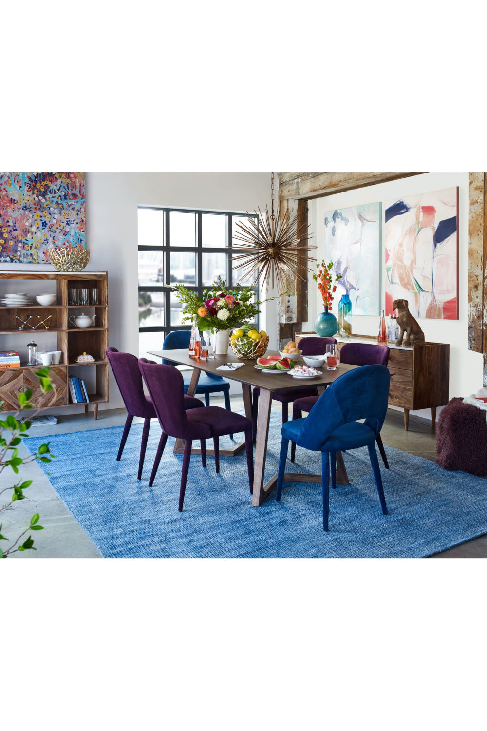 Modern European furniture - Solid Walnut Rectangular Dining Table - www.oroa.com