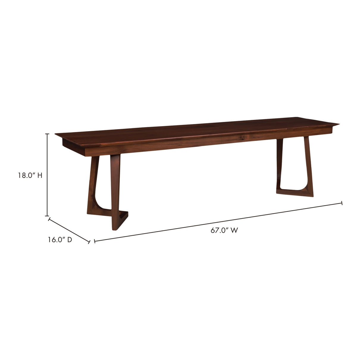 Modern European furniture - Solid Walnut Bench - www.oroa.com | Oroa.com