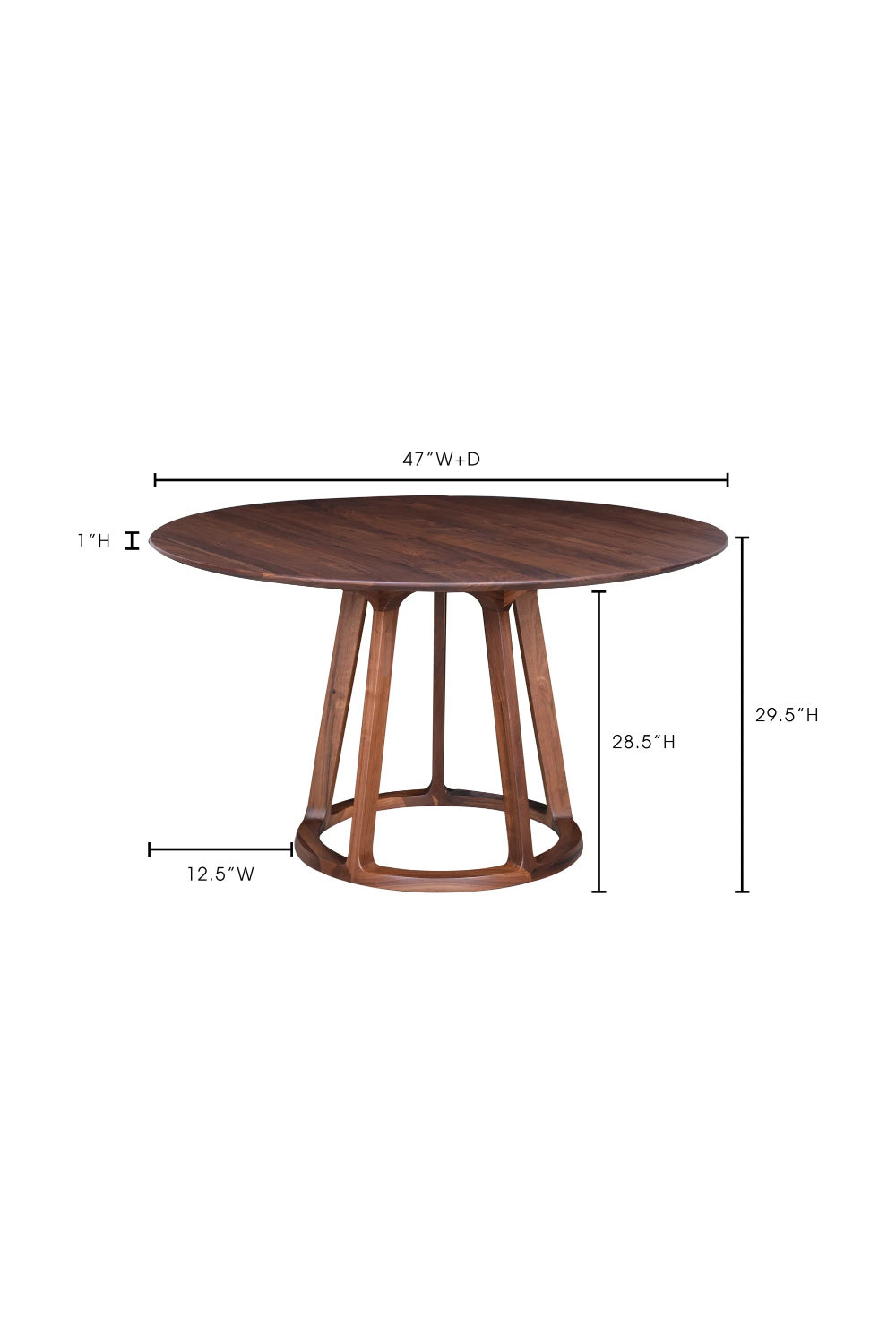 Modern European furniture - Walnut Round Dining Table - www.oroa.com | Oroa.com