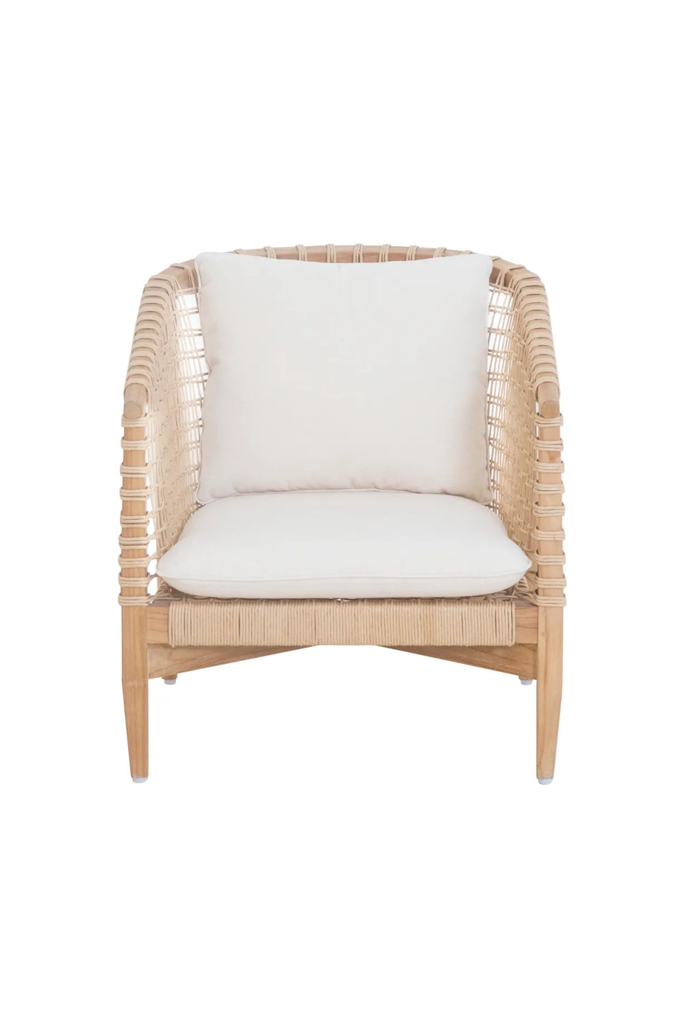 Modern European furniture - White Weave Outdoor Lounge Chair - www.oroa.com | Oroa.com