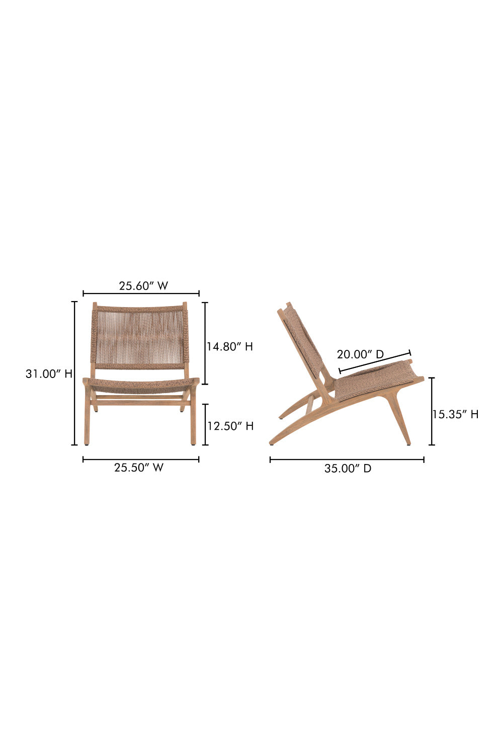 Wicker Outdoor Lounge Chair | Novi Living Palma | Oroa.com