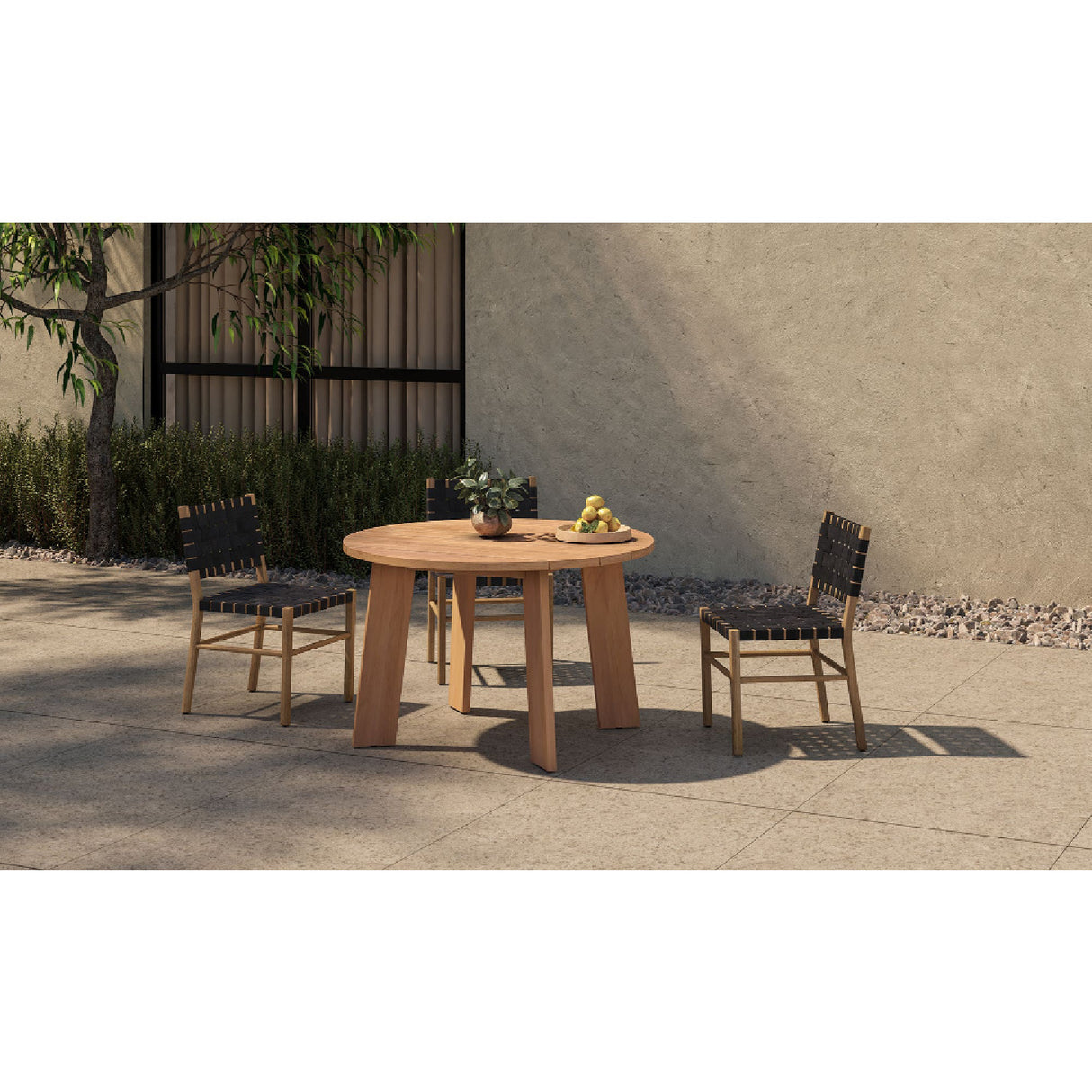 Modern European furniture - Slatted Teak Outdoor Dining Table - www.oroa.com | Oroa.com