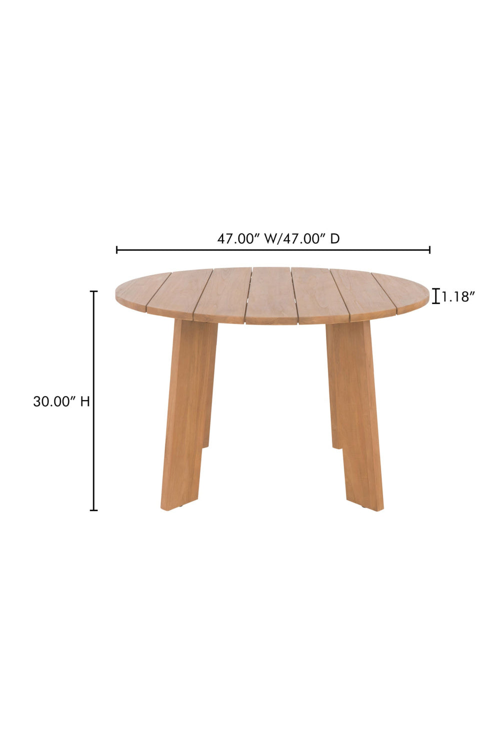 Modern European furniture - Slatted Teak Outdoor Dining Table - www.oroa.com | Oroa.com
